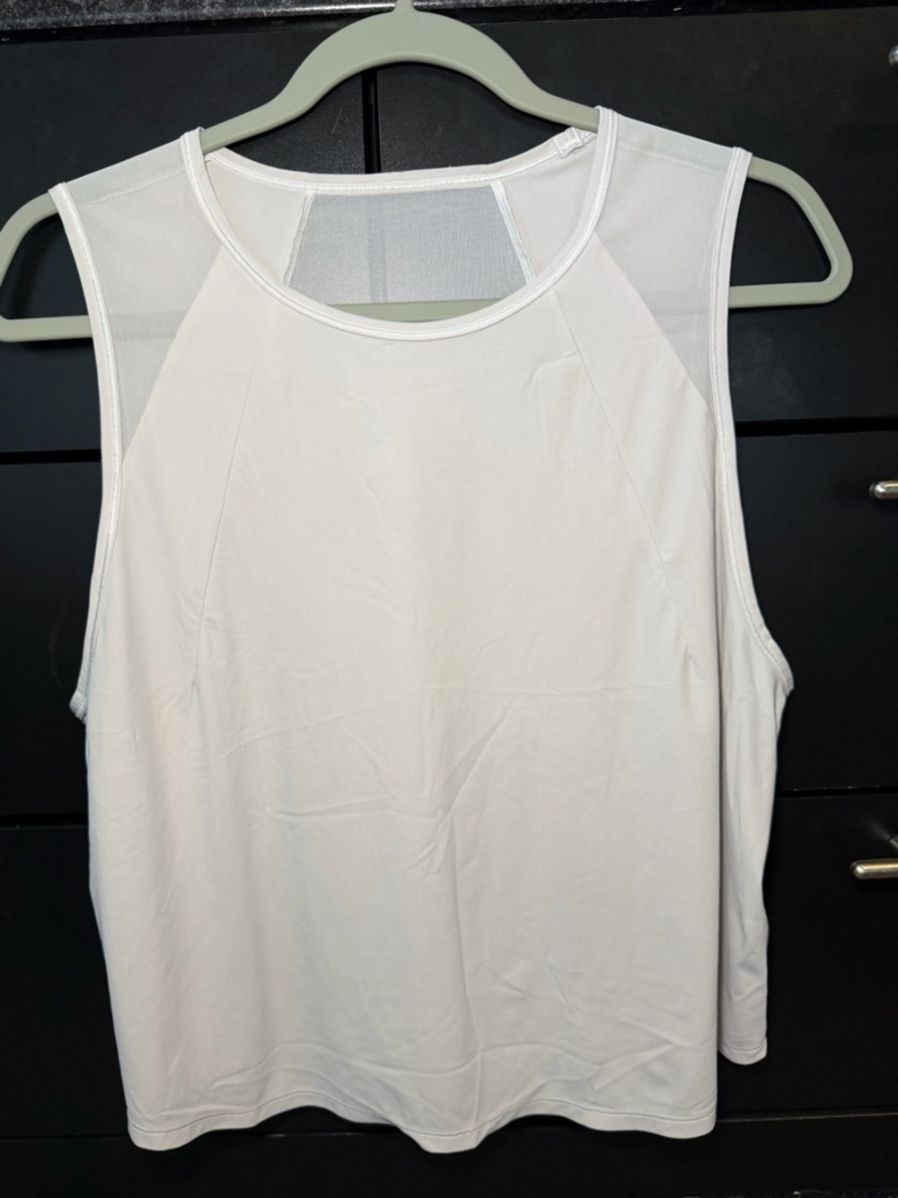 lululemon athletica Light Grey Mesh-Back Sleeveless Tank